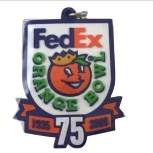 New FedEx Orange Bowl 75th Anniversary Key Ring NCAA Collectible RARE 1935/2009